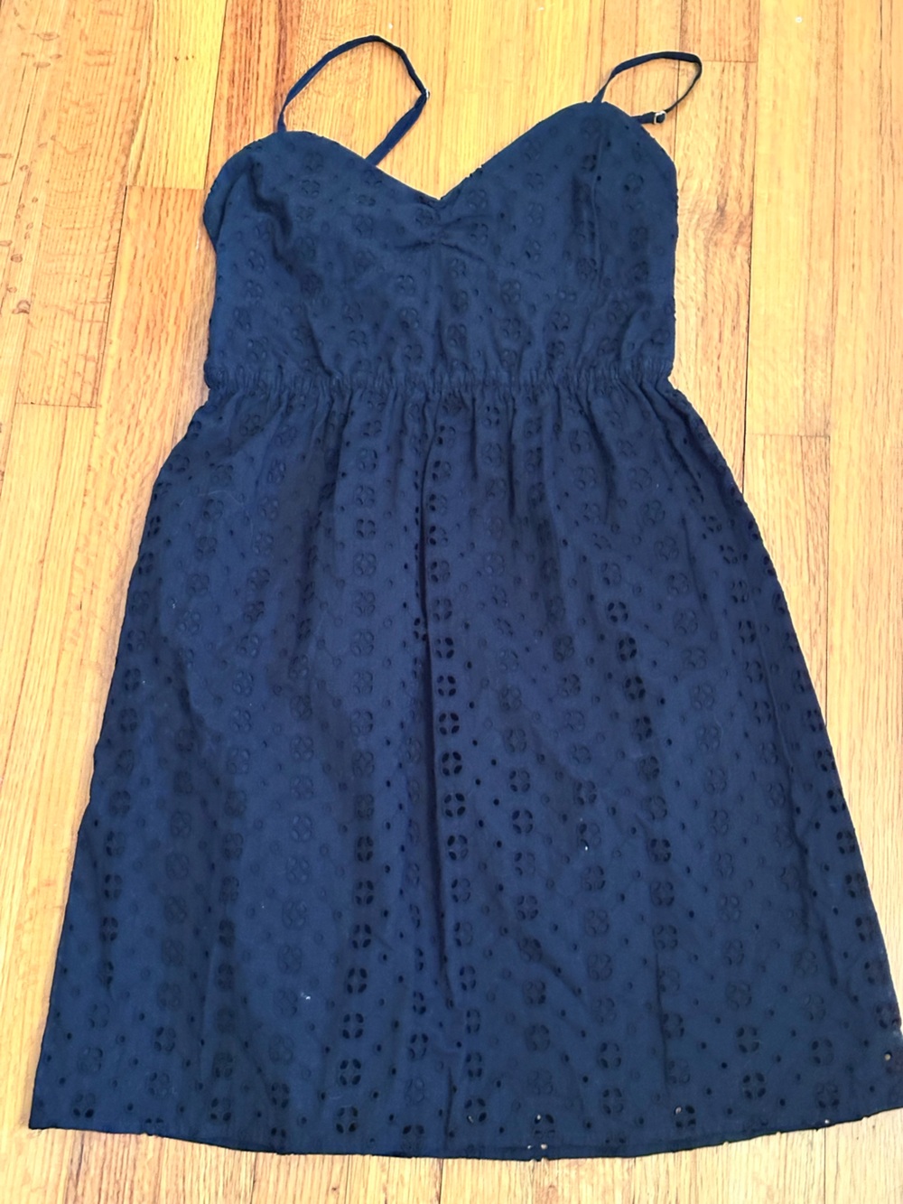 J. Crew XS Blue  Eyelet Dress withAdjustable Straps 
(#)